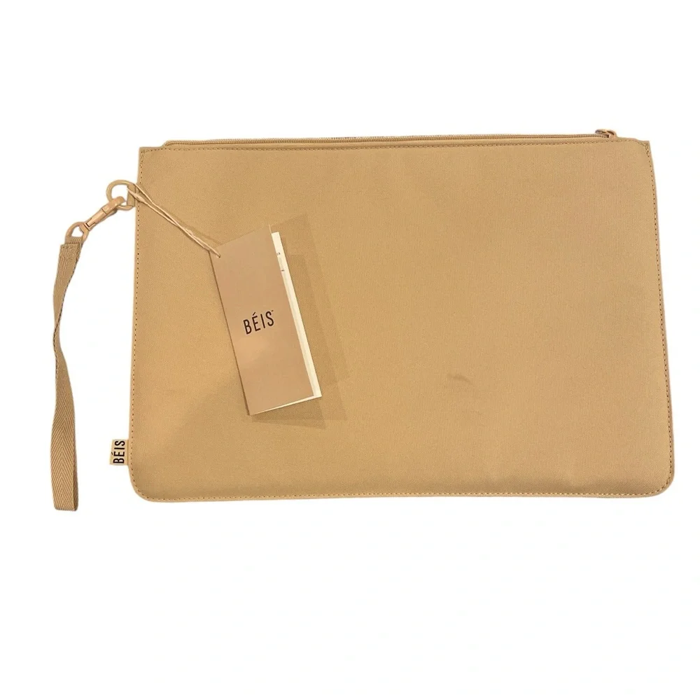 BEIS Laptop Case Tan with Wrist Strap